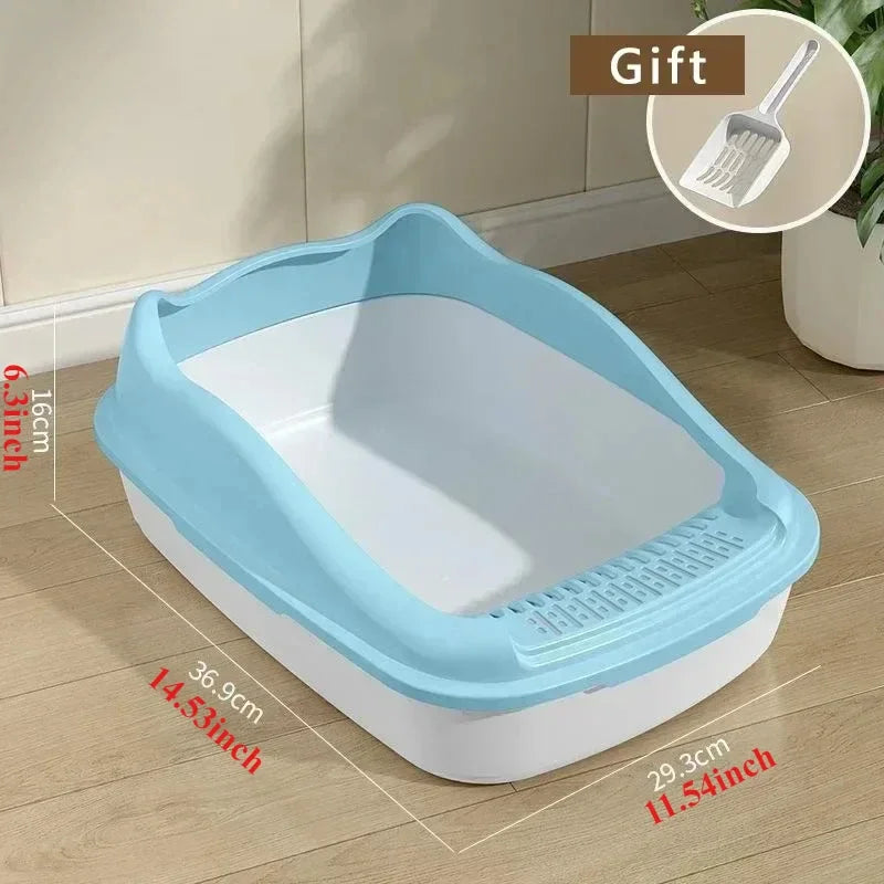 Semi-Closed Cat Litter Box