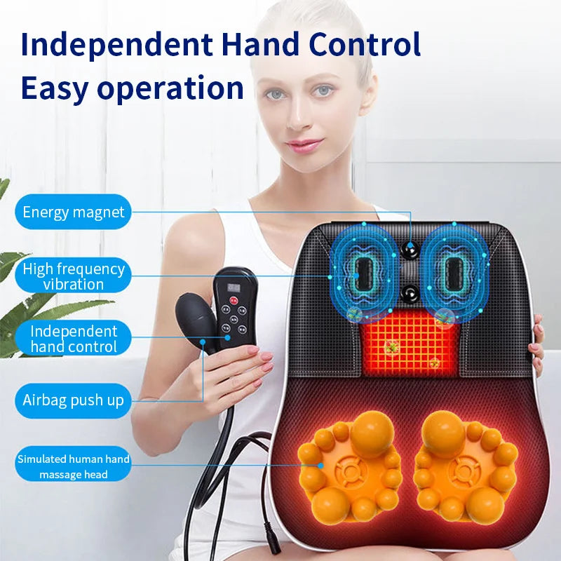 Head Neck Pillow with Heating Vibrating Massage Device