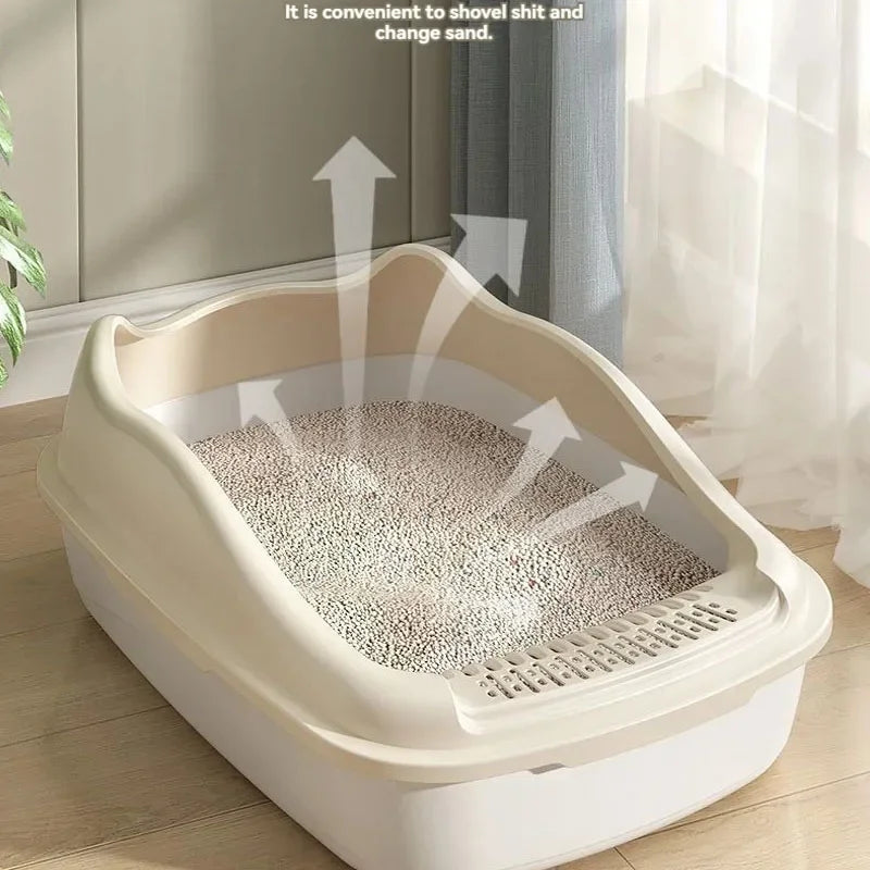 Semi-Closed Cat Litter Box