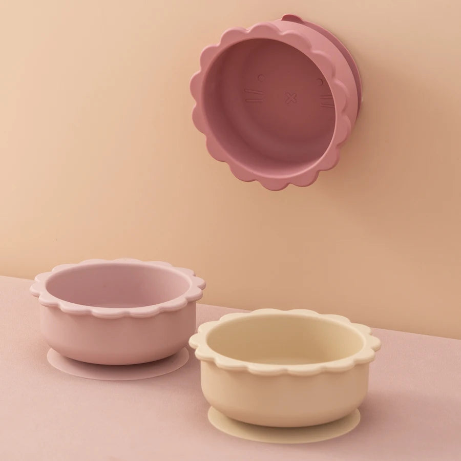 Cartoon Lion Silicone Suction Bowl