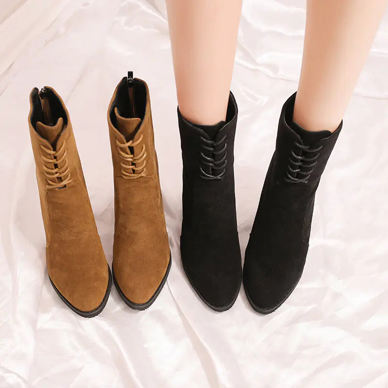 Mid-Calf Boots, Heeled Short Boots