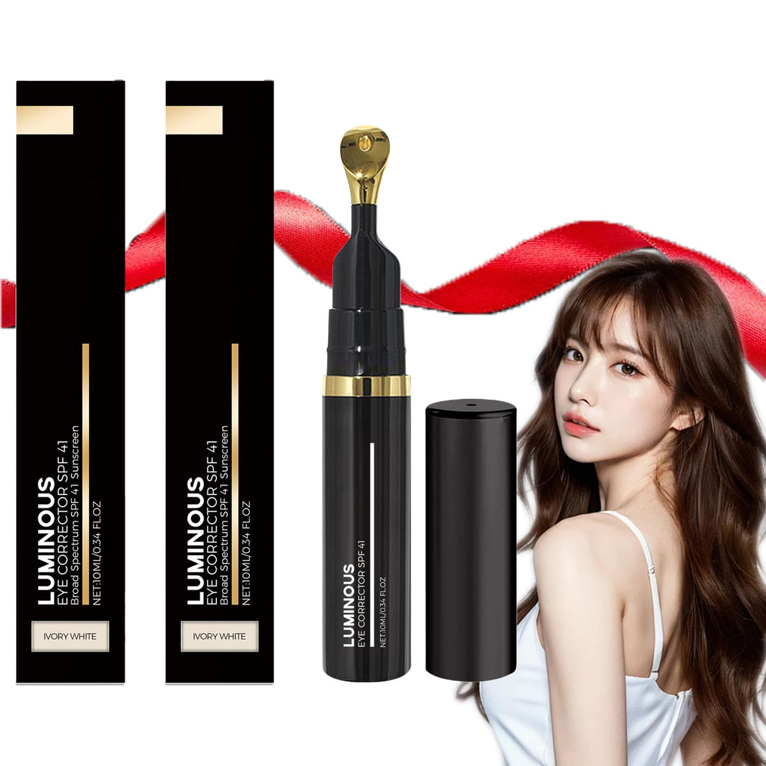 2026 Luminous Eye Brightener SPF 41 Tinted Peach Under Eye Cream