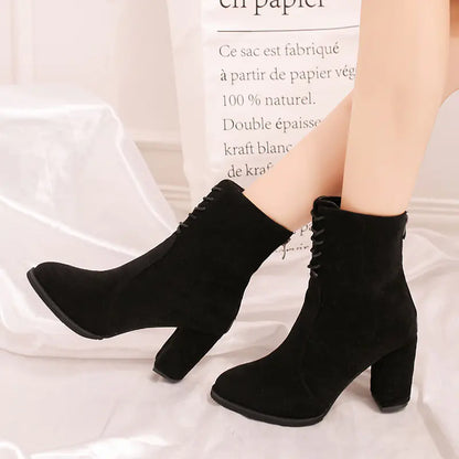 Mid-Calf Boots, Heeled Short Boots
