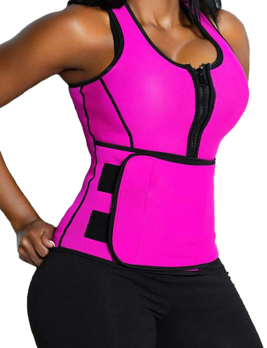 Sauna Tank Top Vest with Adjustable Shaper Trainer (Fit For Waist:37.8"-39.4")