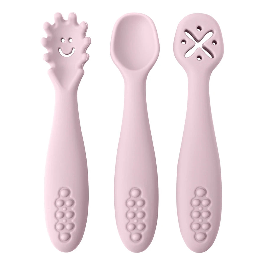 3PCS Baby Silicone Utensil Set