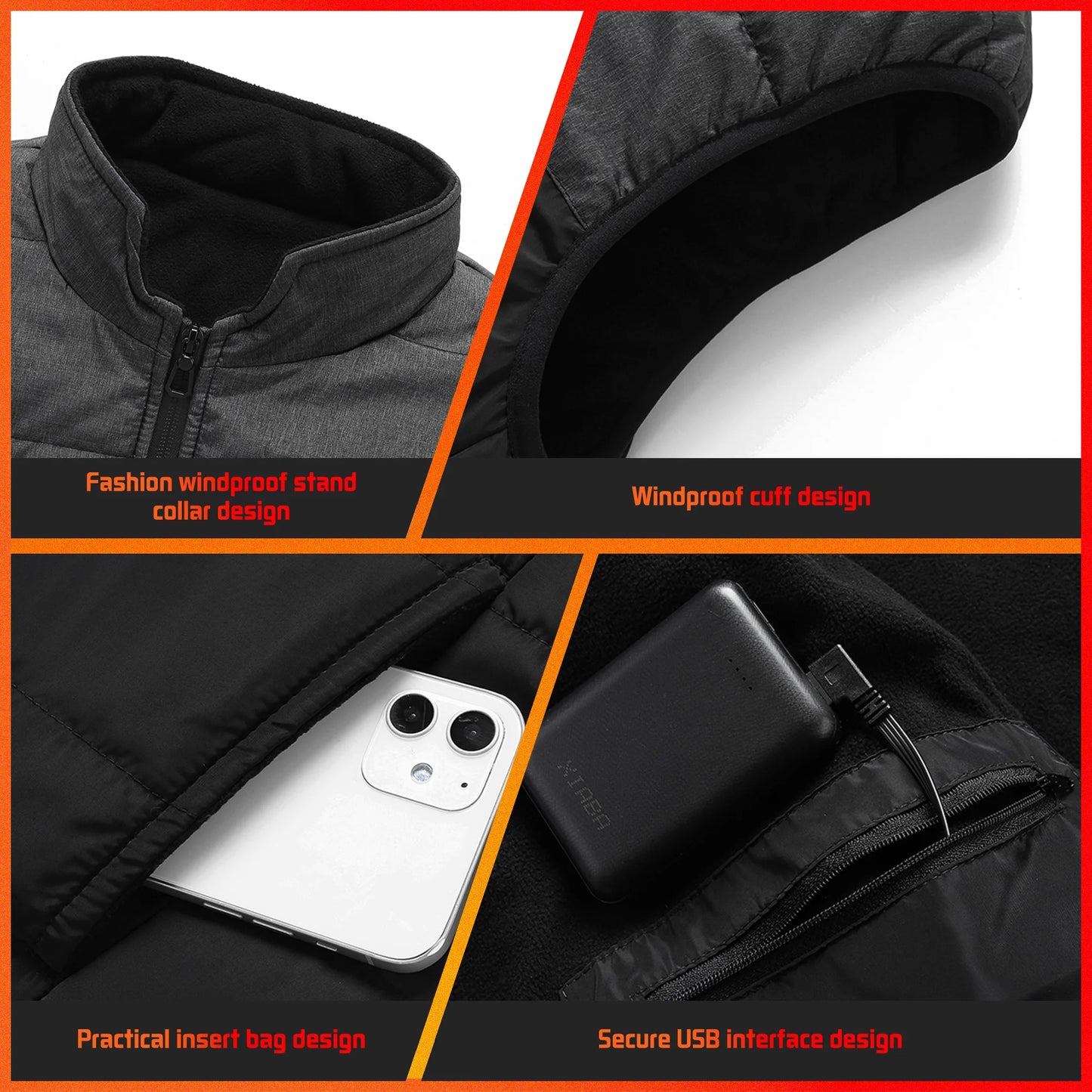 Heated Dual control USB Electric Thermal Vest