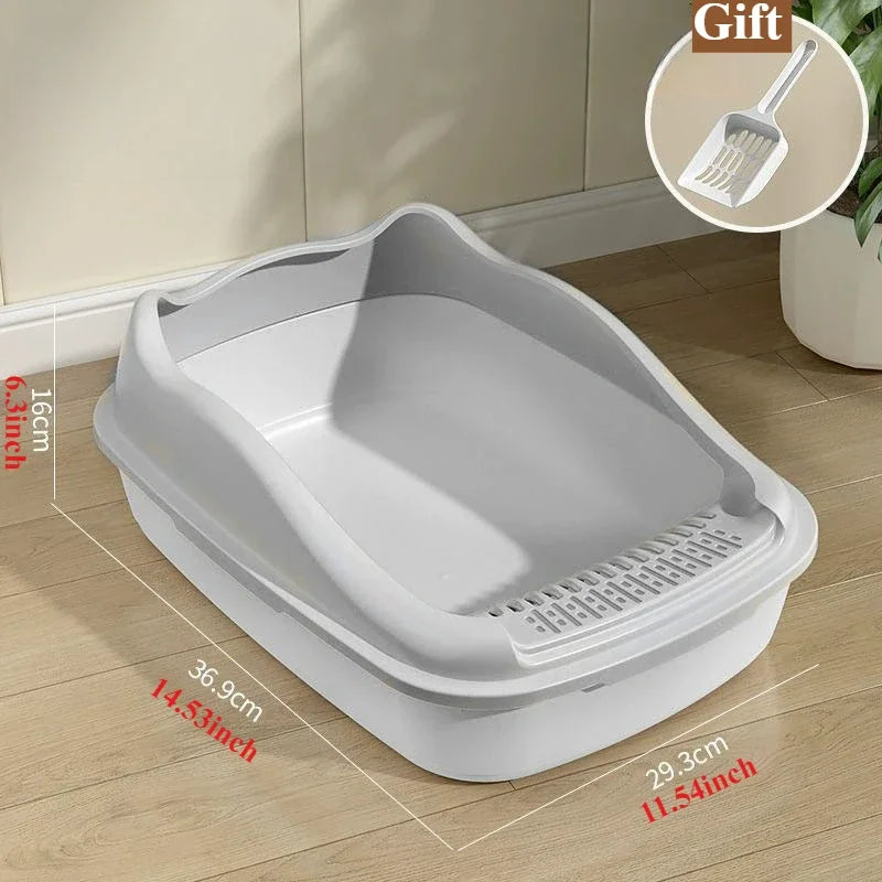 Semi-Closed Cat Litter Box