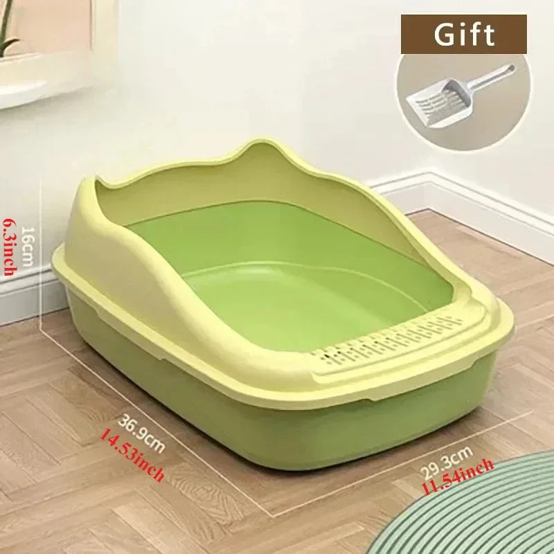Semi-Closed Cat Litter Box