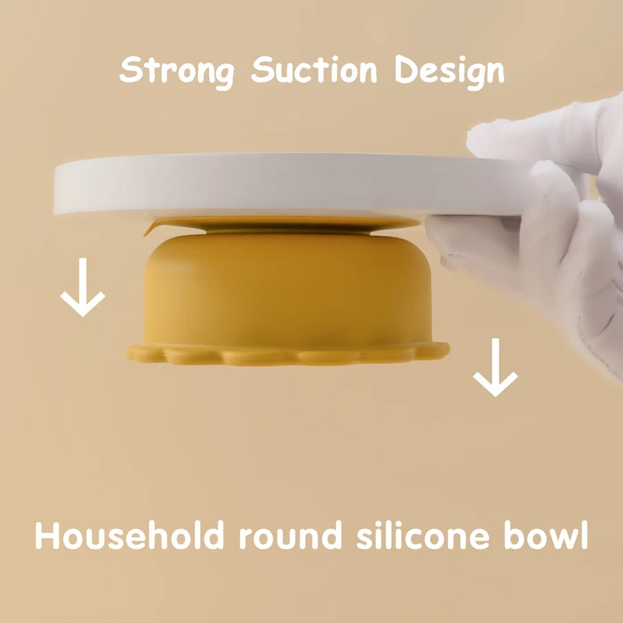 Cartoon Lion Silicone Suction Bowl