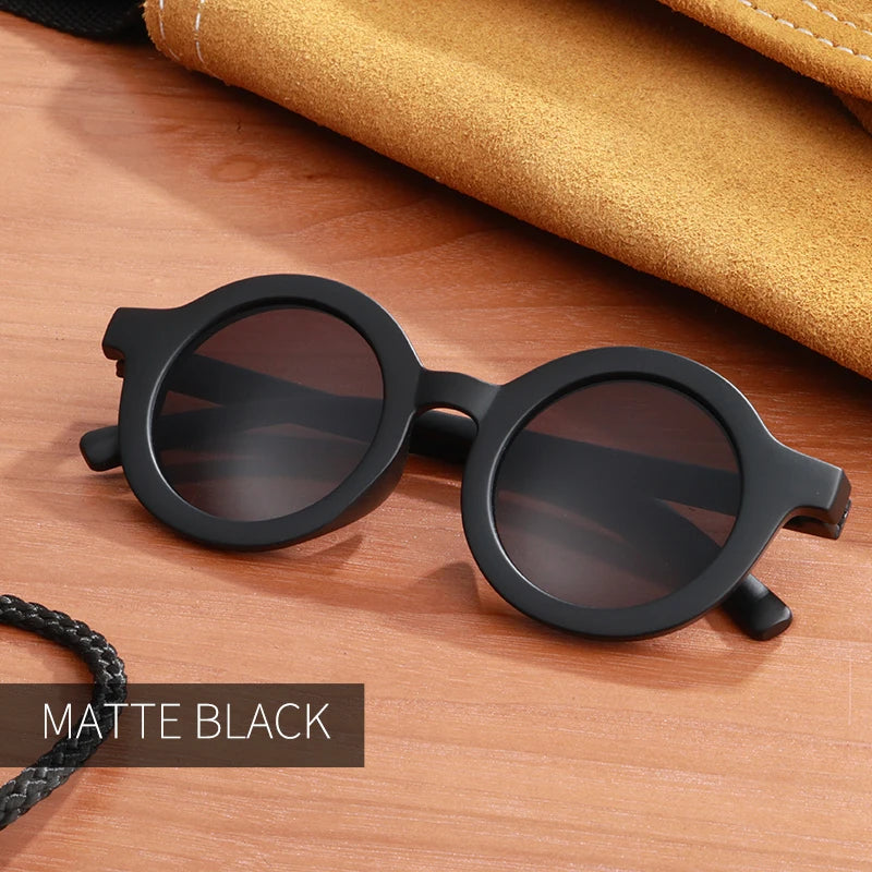 Kids’ Colorful Round Frame Sunglasses