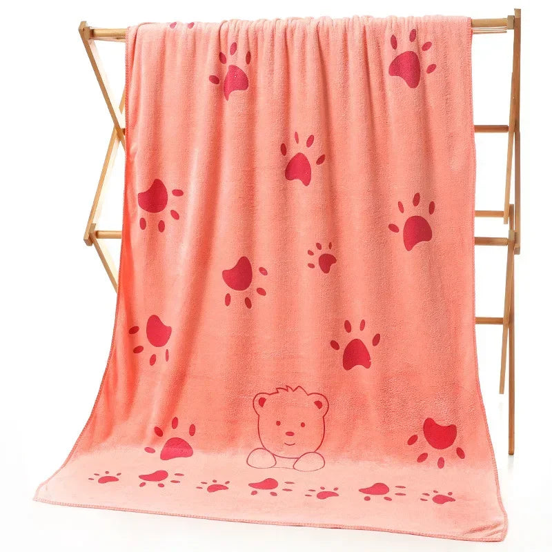 Cute Rabbit Microfiber Towel (70×140cm)