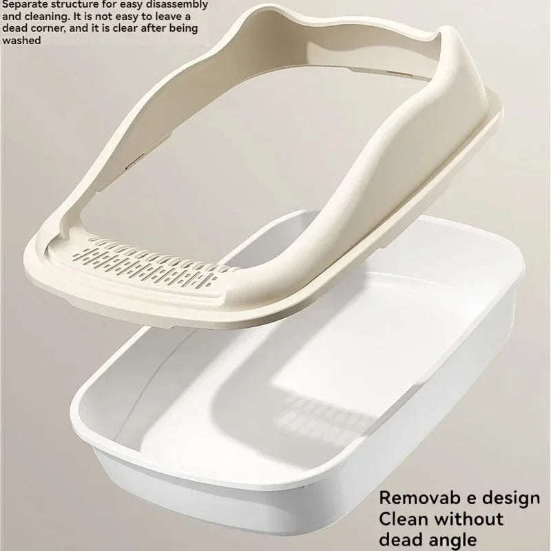 Semi-Closed Cat Litter Box