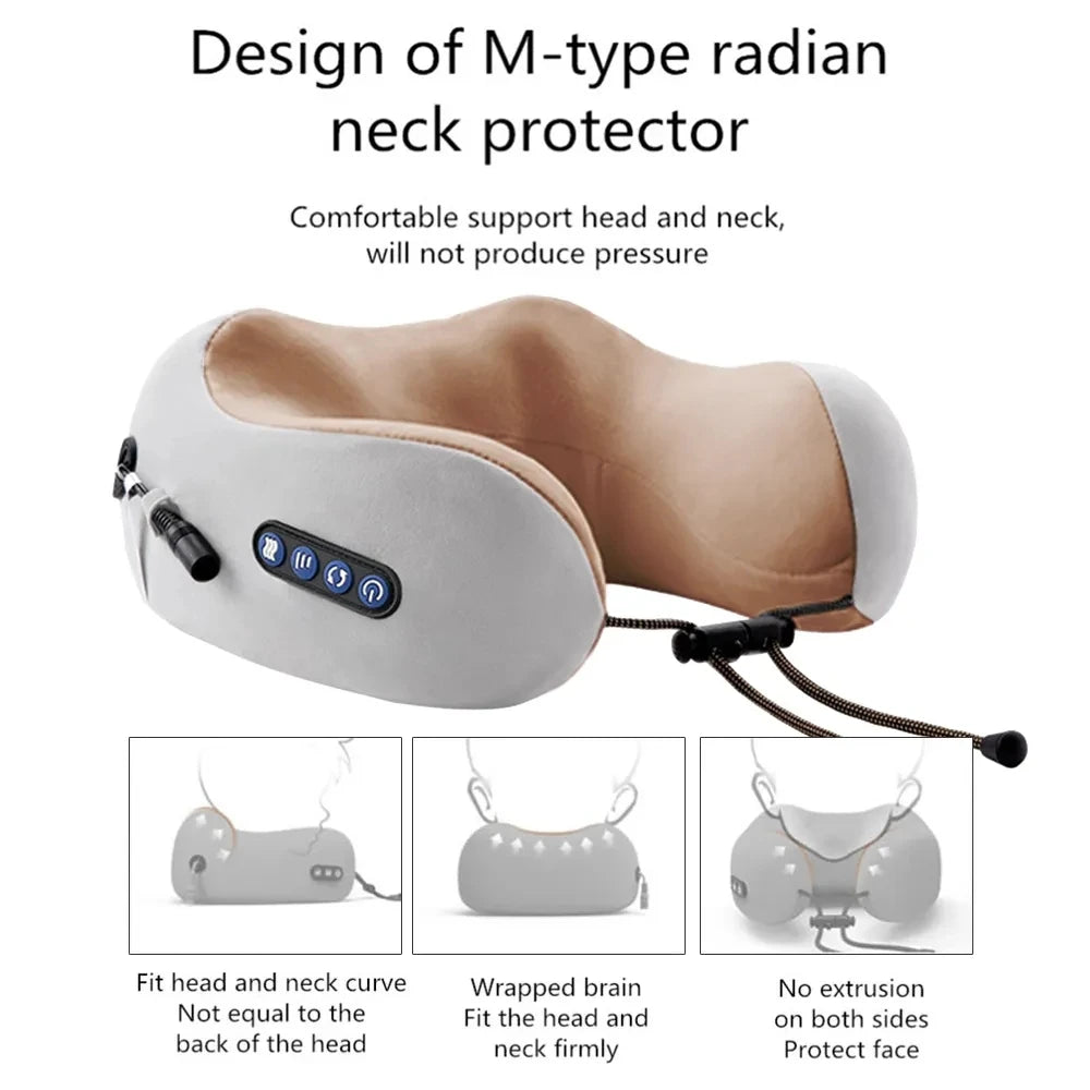 U-Shaped Neck Massage Pillow