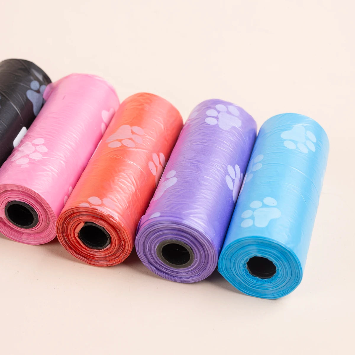 75-Pack Paw Print Dog Waste Bags