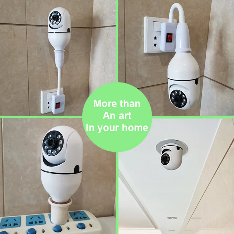 Wifi Bulb Camera Night Vision & Two Way Audio Baby Monitor