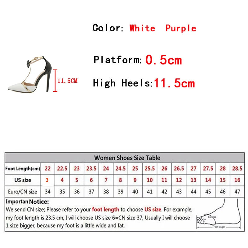 Ankle Strap Women Pumps Sexy Pointed Toe High Heels