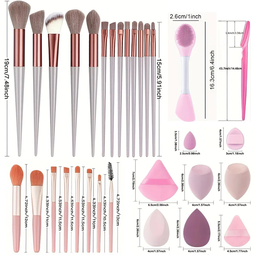 Professional Makeup Brush Set (8–29pcs)