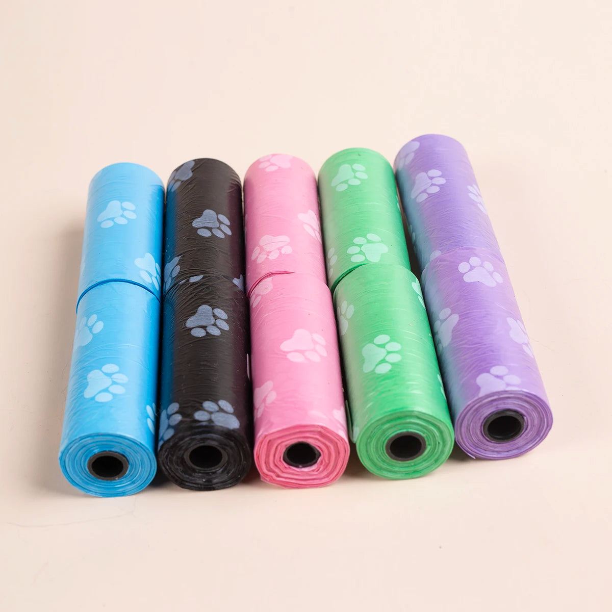 75-Pack Paw Print Dog Waste Bags