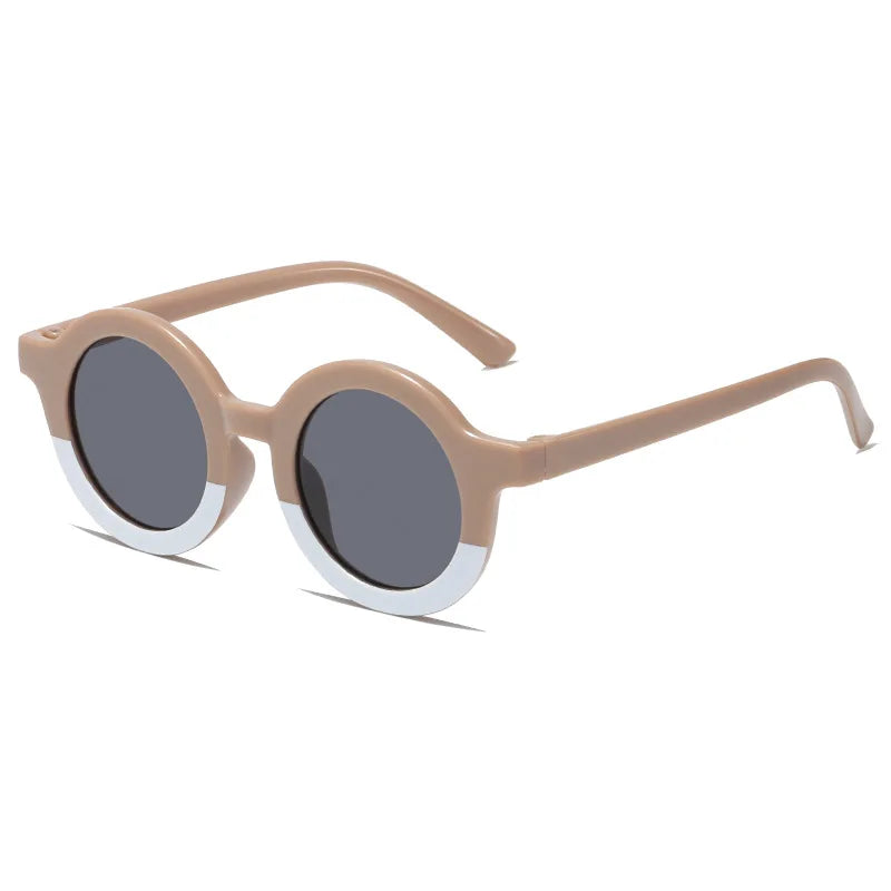 Kids’ Colorful Round Frame Sunglasses