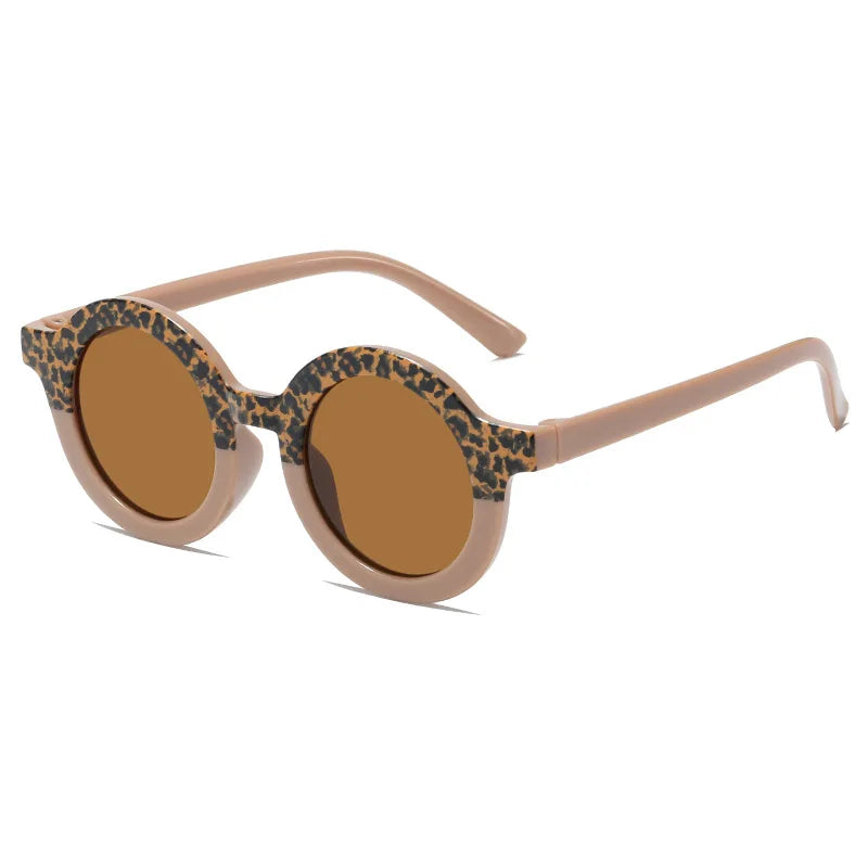 Kids’ Colorful Round Frame Sunglasses
