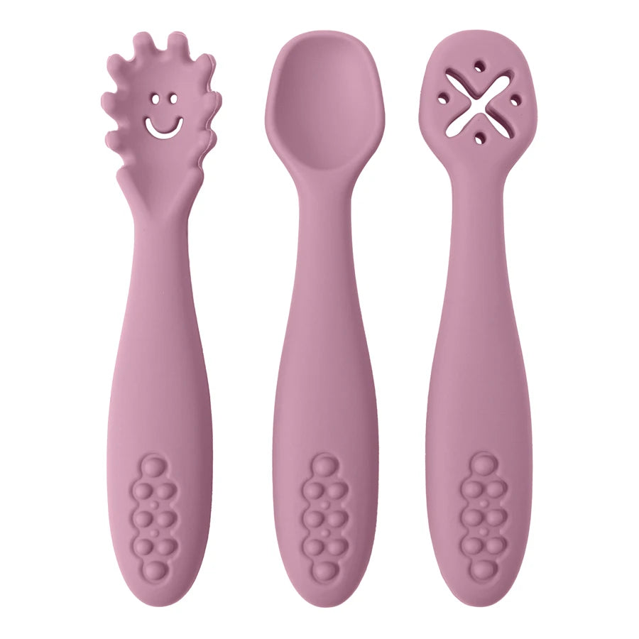 3PCS Baby Silicone Utensil Set