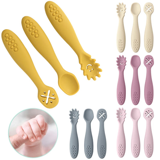 3PCS Baby Silicone Utensil Set