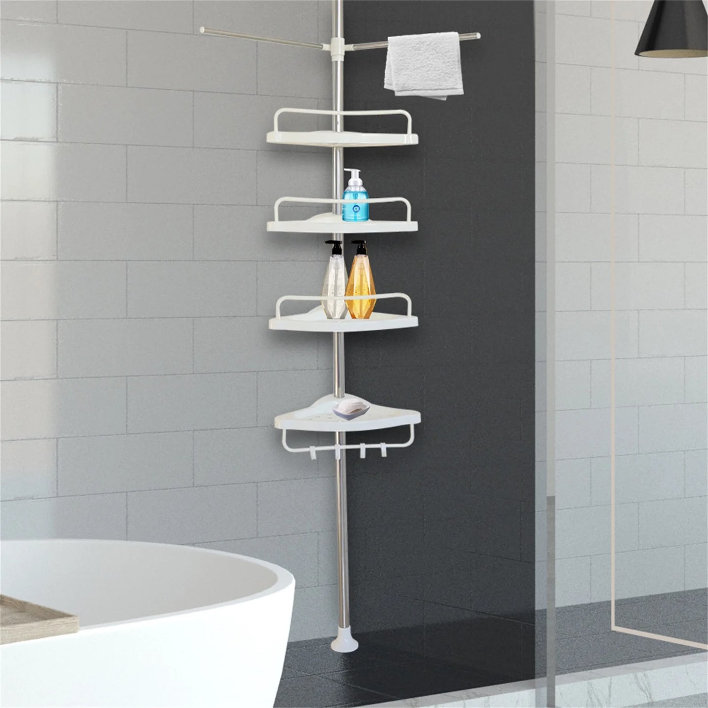 4 Tier Bathroom Corner Shower Organizer