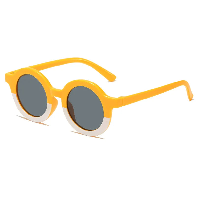 Kids’ Colorful Round Frame Sunglasses