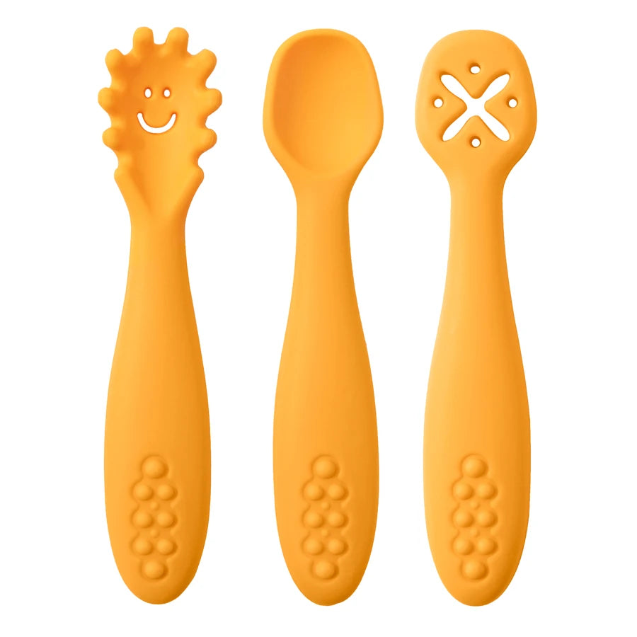 3PCS Baby Silicone Utensil Set