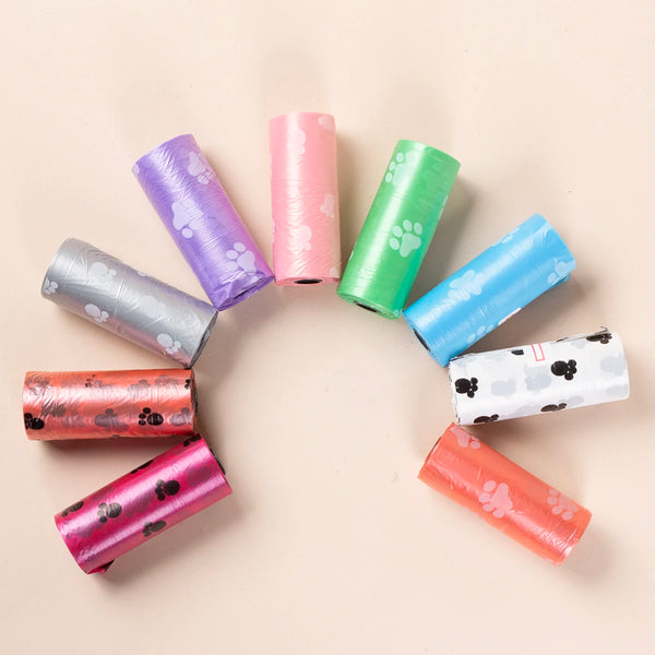 75-Pack Paw Print Dog Waste Bags