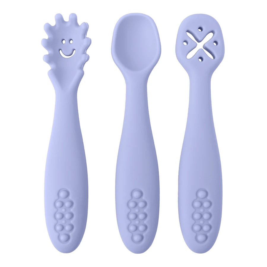 3PCS Baby Silicone Utensil Set