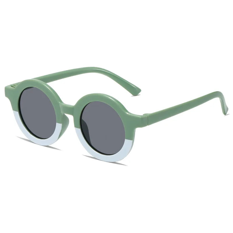 Kids’ Colorful Round Frame Sunglasses