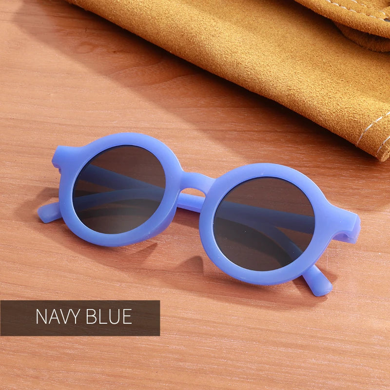 Kids’ Colorful Round Frame Sunglasses