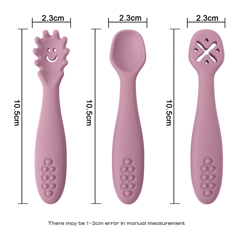 3PCS Baby Silicone Utensil Set