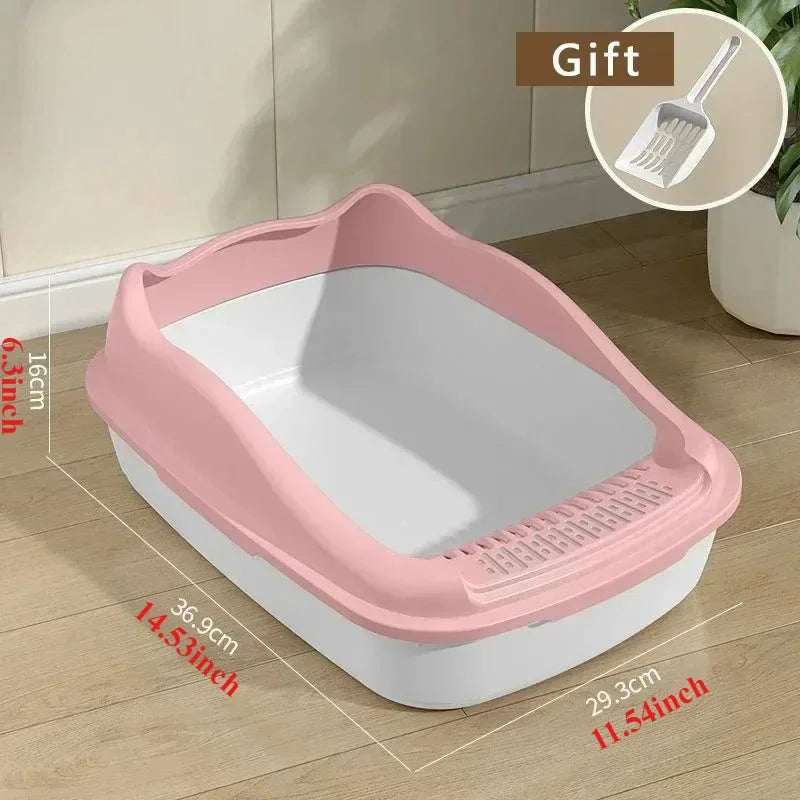 Semi-Closed Cat Litter Box