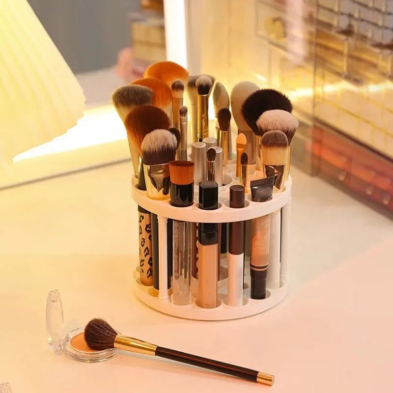 Makeup Brush & Cosmetic Storage Rack