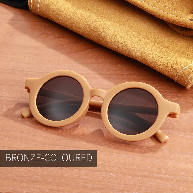 Kids’ Colorful Round Frame Sunglasses