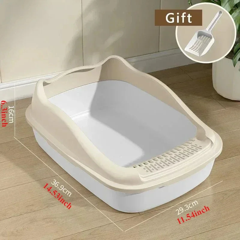 Semi-Closed Cat Litter Box