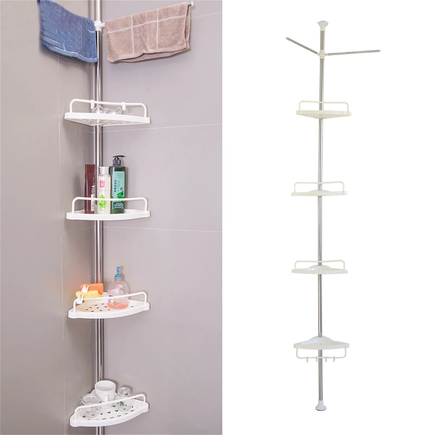 4 Tier Bathroom Corner Shower Organizer