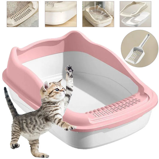Semi-Closed Cat Litter Box