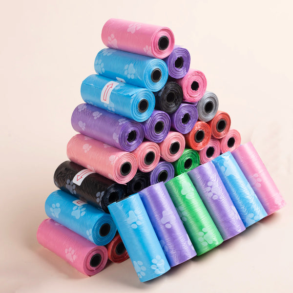 75-Pack Paw Print Dog Waste Bags