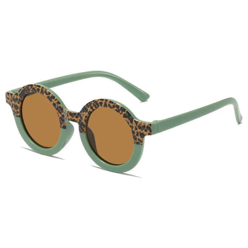 Kids’ Colorful Round Frame Sunglasses