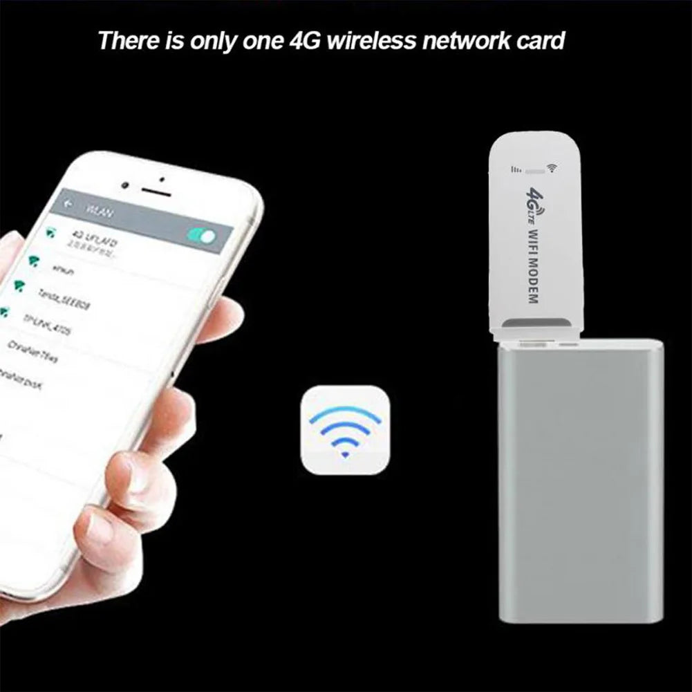 4G Wireless LTE WiFi Router 4G SIM Card Portable 150Mbps USB Modem Pocket Hotspot Dongle Mobile Broadband for Home Office WiFi