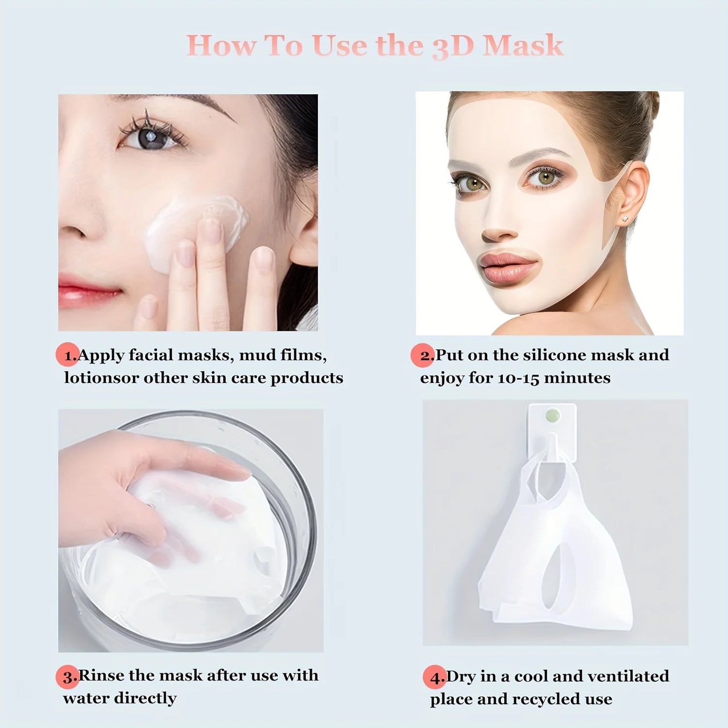 Reusable Silicone Face Mask Cover