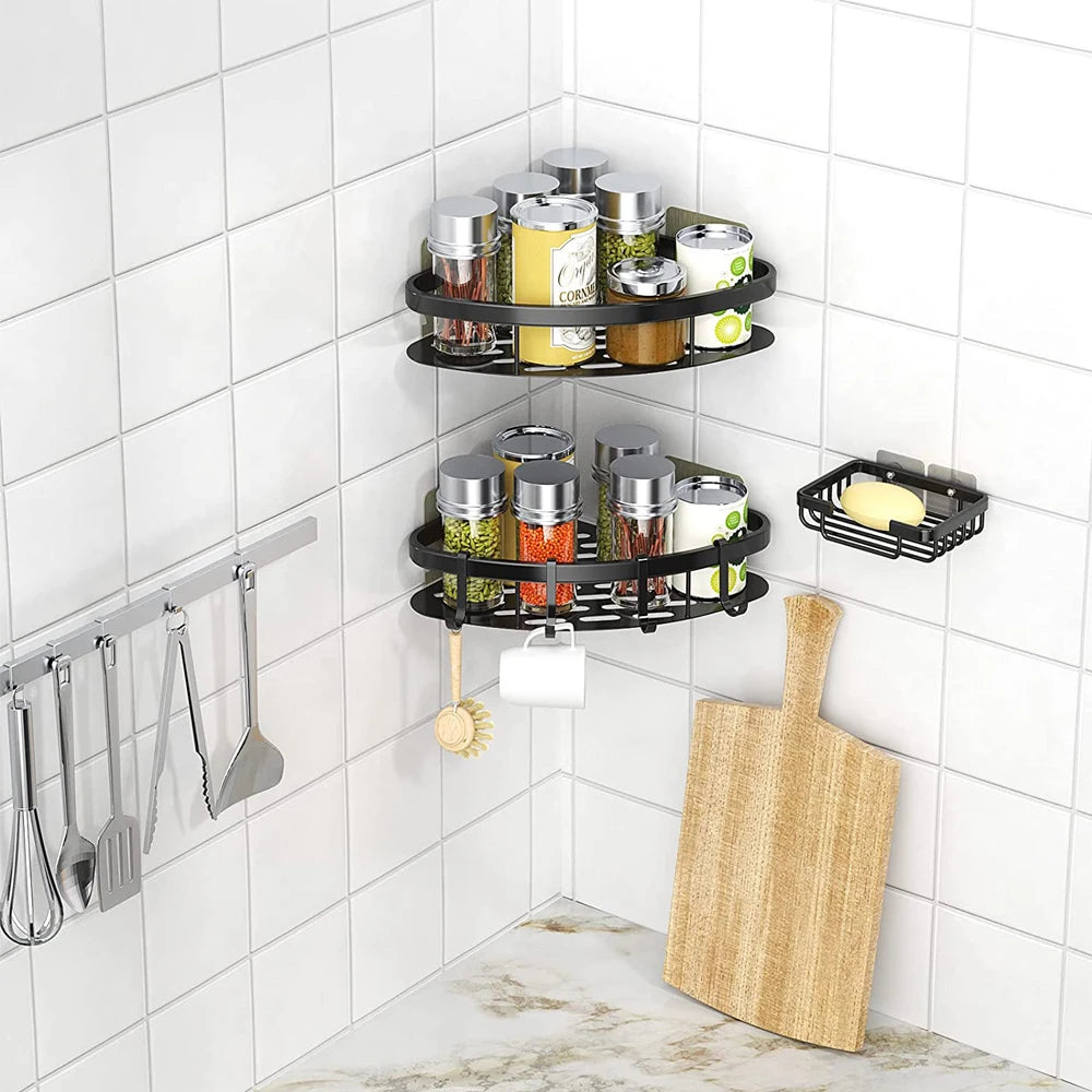 Bathroom Corner Shelf No Drilling Organizer Racks