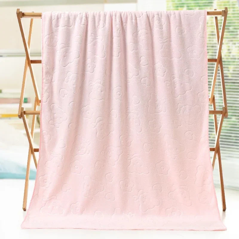 Cute Rabbit Microfiber Towel (70×140cm)