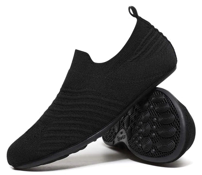 CanLeg Adult Indoor House Slippers Travel Lightweight Comfort Non Slip Grip House Home Shoes for Women Men Elderly (CLAdult20003AllBlack43)