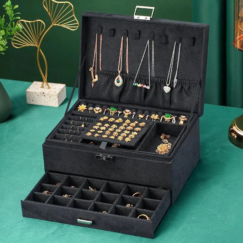 Velvet Jewelry Organizer Box