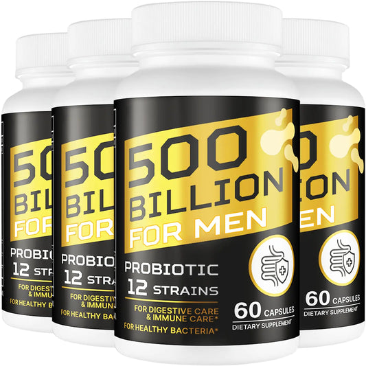 Probiotics for Men 500 Billion CFU 12 Strains Mens Probiotic with Turmeric Cranberry & Goji Gut Health for Men Probiotics for Men Digestive Health Bloating Immune & Overall Health 120-Day Supply