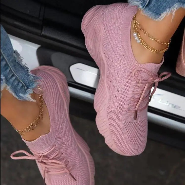 Womens Running Trainers Slip-On Sneakers Fashion Shoes